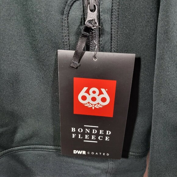 NEW Genuine 686 Women Stardust Bonded Fleece Full Zip Jacket Black Size Large - Picture 3 of 8